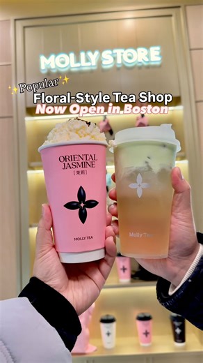 Boston Foodies on Instagram: "12% off for their soft opening from 12/11 to 12/18 and BOGO for their grand opening from 12/19 to 12/21! New in Chinatown! Molly Tea emphasizes “pursuing aroma” which is part of the experience of drinking their tea. Built around floral-scented teas — jasmine in particular. Their #1 best seller, premium jasmine milk tea is a must order for first timers to truly enjoy their tea. Then branch out to one of their other creations! What we got; 🍦 Snowy Jasmine Jasmine Whi