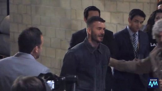 James Corden's fake David Beckham statue prank 👏👏👏👏 | Soccer AM