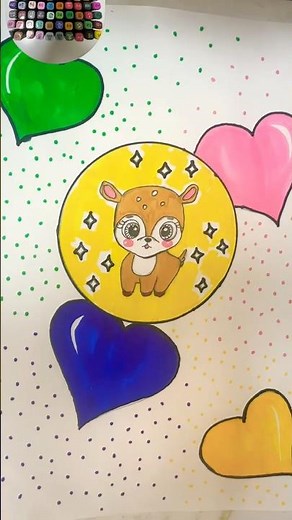 🦌 Cute Baby Deer Drawing | Easy Step-by-Step Tutorial for Beginners #hiphop #art