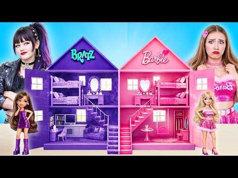 Barbie vs Bratz Doll Room Transformation | DIY Makeover Magic by PiPi Pop