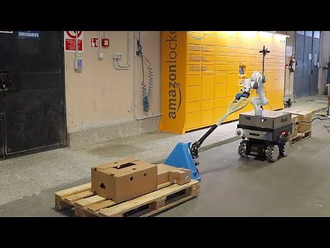 A Collaborative Robotic Approach to Autonomous Pallet Jack Transportation and Positioning