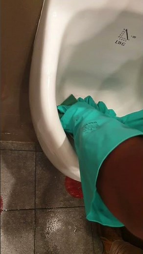 How to clean waterless urinal/ Stain removal on waterless urinal/ CLR cleaner benefits/ Lime Removal