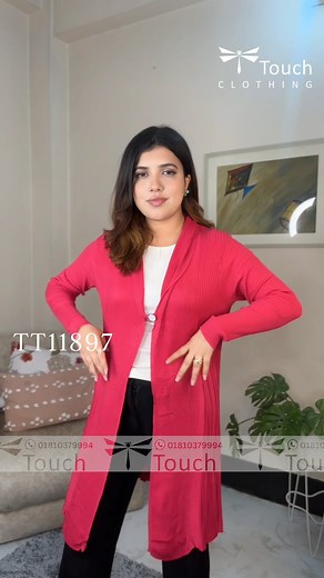 209K views · 1.4K reactions | QYZZ-Perfect for office layering, casual outings, or cozy evening strolls. Closure Type: Open Front Bust: Free Size Up to 42 Fabric: Woolen (Only Coaty) #style #cardigans #outfitoftheday #outfitofthedayideas #ttouchclothing | TTouch Clothing | Facebook