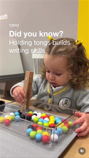 If your child isn’t writing yet? That’s completely okay. Before writing comes strong hands, finger control, and coordination. These skills are built through simple activities, like asking your child to pick up objects such as fruit, cereal, or blocks. This is how we approach early writing at CEFA. We focus on building interest and strengthening fine motor muscles through hands-on activities. #writingtips #writingforbabies #writingforbeginners