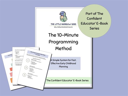 10 Minute Programming Method EYLF | Childcare Weekly Plan Template | Early Childhood Programming Made Simple | Educator Time Saving PDF - Etsy
