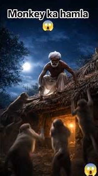 Then Monkeys Attacked! 😭 🐒#Shorts #shortvideo #viral #animalstoryworld_3
