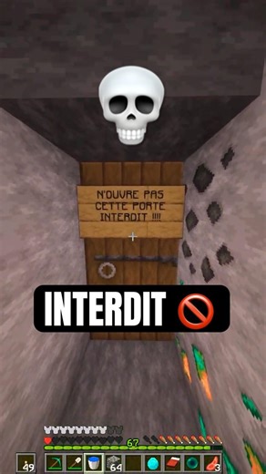 Je n’aurais jamais dû entrer chez lui… 😨 #minecraft #minecraftshorts