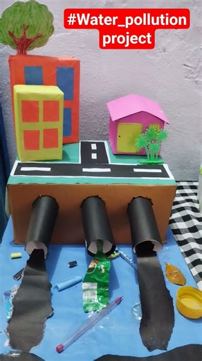 Water Pollution Model #scienceprojectacademy​ #waterpollution​ #workingmodel​ #science #exhibition