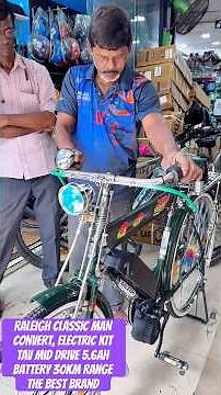 RALEIGH CLASSIC MAN convert, electric kit TAV mid drive 5.6Ah battery 30km range the best brand