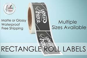 Rectangle Product Labels on Roll: Weatherproof BOPP Stickers - Etsy