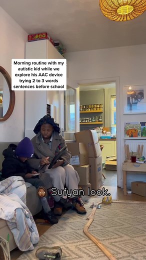 Morning Routine with Autistic Kid Using AAC Device