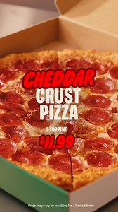 Our original crust made with 6 simple ingredients meets CHEDDAR. Get a 1-topping Cheddar Crust Pizza for $11.99 | Papa Johns Pizza