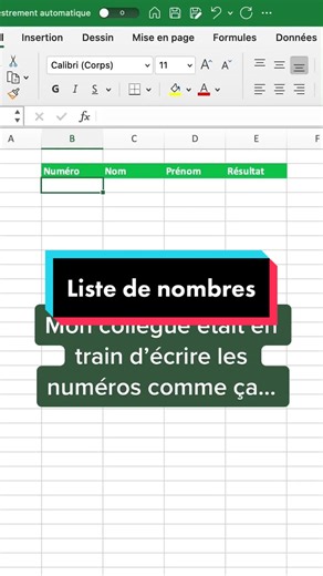Créer une liste de nombres facilement sur Excel