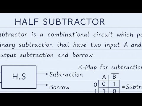 What is a HALF Subtractor? Half subtractor in digital electronics | Expalin In hindi for ECE