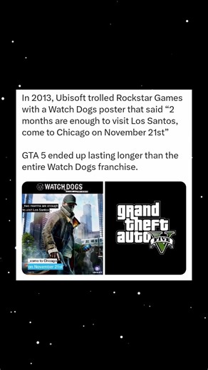 Ubisoft Trolled GTA 5 with Watch Dogs Poster—GTA 5 Outlasted the Entire Franchise
