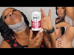 HOW I USE MAGIC SHAVING POWDER TO REMOVE FACIAL HAIR NO MORE RAZOR BUMPS ￼OR BURN