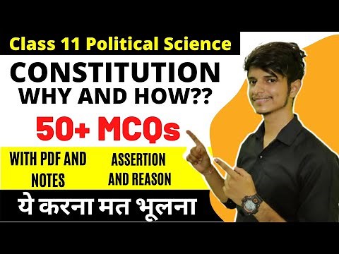 constitution why and how class 11 MCQ Political Science