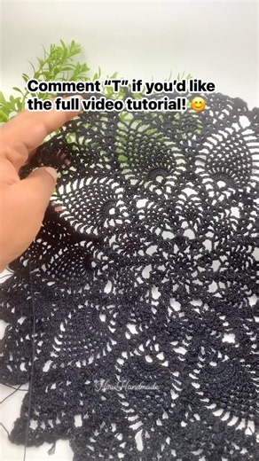 My favorite pineapple doily in black 🖤✨