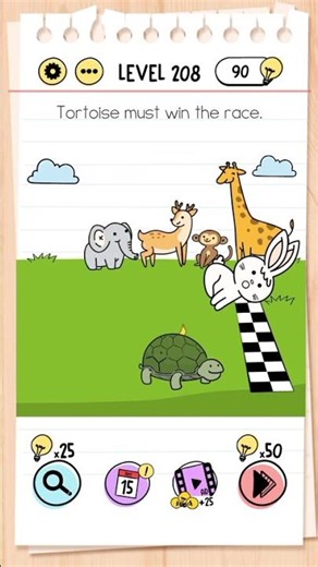 Brain test game Level 208 Answer 3d