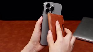 Magnetic case for iPhone 17 Pro, with a Detachable Wallet case, Magnetic Attraction Design, Supports Wireless Charging, Made PU Leather, Shockproof Protection (Brown)