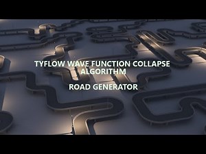 TyFlow C# wave function collapse algorithm\\road generator DEMO