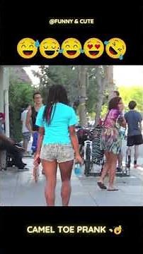 FUNNY!! Try Not To Laugh | Funny Camel Toe Prank🤣 #Shorts