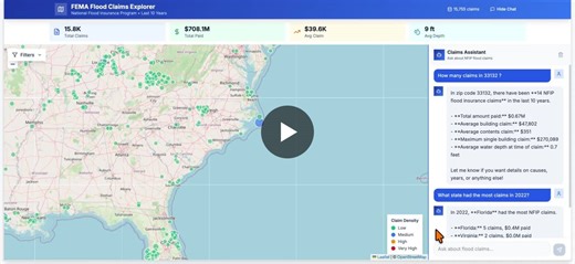 #floodinsurance #fema #nfip #datavisualization #ai #proptech #climaterisk #opendata #miami | Ryan K.
