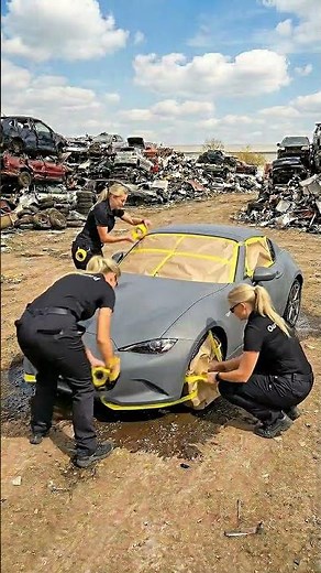Abandoned Mazda MX-5 Miata → Ultimate Transformation! 😱 #Shorts