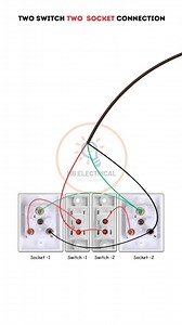 Two Switch Two Socket Connection Wiring Diagram #wiring #electricalwork | Mb Electrical
