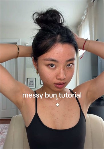 ig ill keep trying diff hairstyles to keep my hair off of my chest acne😋 #acneproneskin #acnejourney #hairstyletutorial #messybun @Dyson USA