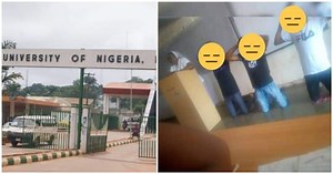 Female lecturer tells students to kneel down for not sweeping lecture room