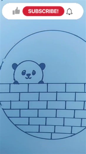 How to draw panda climbing wall / beautiful scenery#drawing #song #trending #art #easydrawing 🤗🙏🙁🤠..