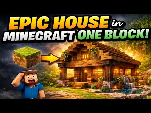 From NOTHING to EPIC HOUSE in One Block Minecraft! 🏡🔥