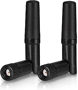 Eightwood Small WiFi Antenna Dual Band 2.4GHz 5GHz RP-SMA Antenna 2pcs for PC Desktop Computer PCIe Card WiFi Router Wireless Back Up Camera