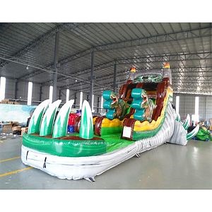 [Hot Item] Cheap Backyard Waterslides Kids Tropical Giant Inflatable Water Slide