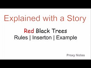 Red Black Tree in Hindi | Rules | Insertion | Example - Explained with a Story