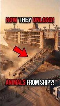 How Animals Are Unloaded! – From Giant Ship to Farms #shorts #ocean
