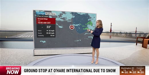 ALERT: Chicago O’Hare International Airport is under a ground stop due to snow and ice until 10 a.m. CST. Track airport delays and weather conditions here: bit.ly/45ixLBF | The Weather Channel