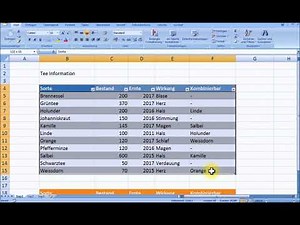 Excel Tabelle erstellen