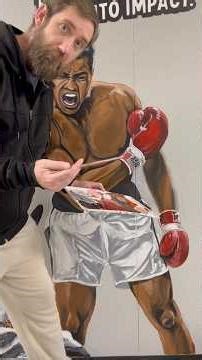 Ep 63 painting Muhammad Ali on the wall of legends. The greatest boxer of all time. #thegoat #ali
