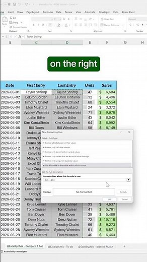 In this tutorial you'll learn how to compare data ranges in Excel! #excel #spreadsheet #exceltips
