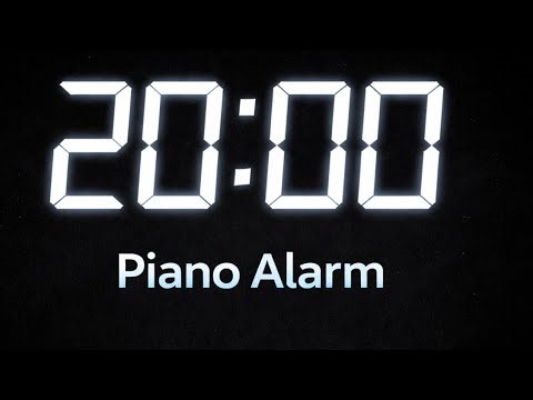 20 Minute Study Timer with Piano Alarm 🎹 | Deep Focus Countdown | No Music, No Distractions