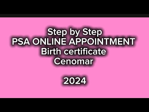 Step by Step PSA Online Appointment | Birth Certificate | Cenomar 2024