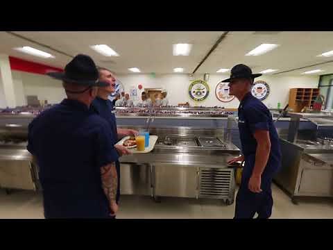 Clip: Mess hall at Coast Guard Training Center Cape May