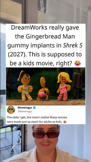 In Shrek 5 (2027), DreamWorks Actually Gave Gingy Gummy Implants 😂