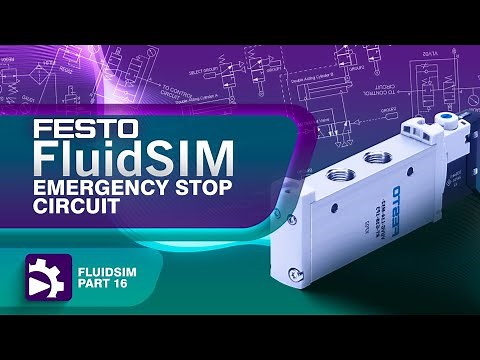 Emergency Stop Circuit in Electropneumatic Systems | Introduction to FluidSIM | Tutorial 16