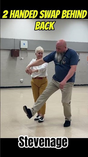 Great Jive of Herts dance move for when dancing with a beginner: 2 Handed Swap Behind Back