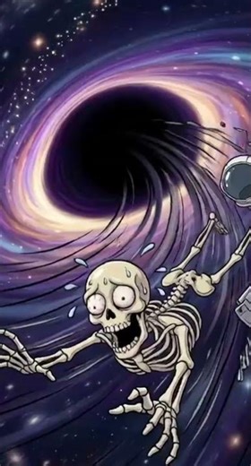 What happens if you fall into a black hole? #skeleton