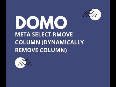 Meta Select Remove Column (Domo Magic ETL)
