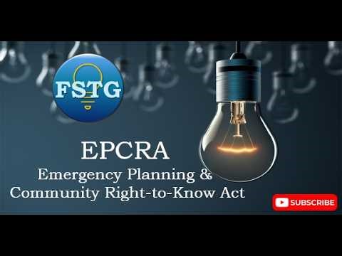 Emergency Planning and Community Right-to-Know Act (EPCRA) Compliance